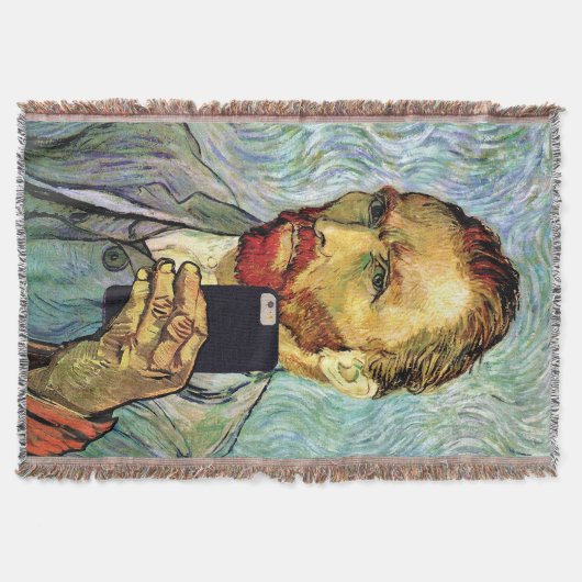 Vincent Van Gogh Handy Selfie Selbstportrait Decke (Vorderseite)