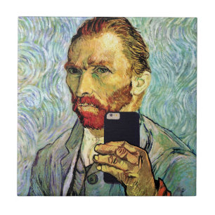 Vincent Van Gogh Handy Selfie Selbstportrait Fliese
