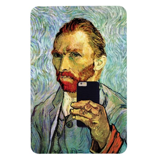Vincent Van Gogh Handy Selfie Selbstportrait Magnet (Vertikal)