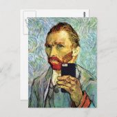 Vincent Van Gogh Handy Selfie Selbstportrait Postkarte (Vorne/Hinten)