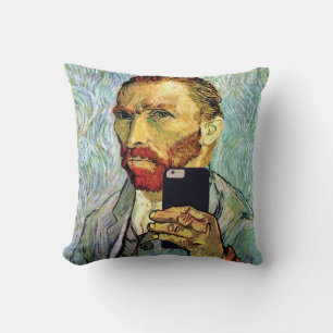 Vincent Van Gogh Handyselfie-Selbstporträt Kissen