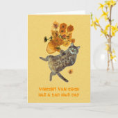 Vincent Van Gogh hat einen Bad Hair Day Karte (Gelbe Blume)