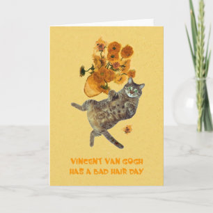 Vincent Van Gogh hat einen Bad Hair Day Karte