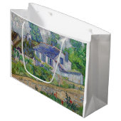 Vincent van Gogh - Häuser in Auvers Große Geschenktüte (Vorderseite Schrägansicht)