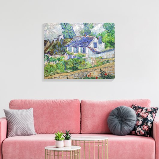Vincent van Gogh - Häuser in Auvers Leinwanddruck (Insitu (Wohnzimmer))