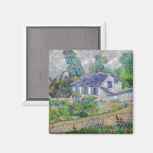 Vincent van Gogh - Häuser in Auvers Magnet (Vorderseite/Rückseite)