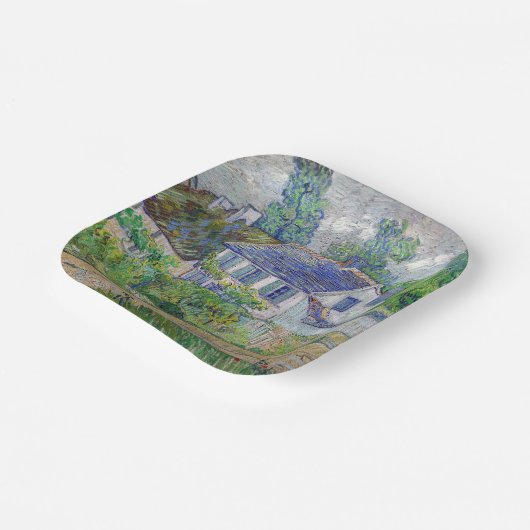 Vincent van Gogh - Häuser in Auvers Pappteller (Gewinkelt)