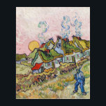 Vincent van Gogh - Häuser und Abbildung Acryl Wandkunst<br><div class="desc">Häuser und Abbildung / Strohdächer in der Sonnenscheinerinnerung des Nordens - Vincent van Gogh,  1890</div>