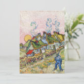 Vincent van Gogh - Häuser und Abbildung Dankeskarte (Stehend Vorderseite)