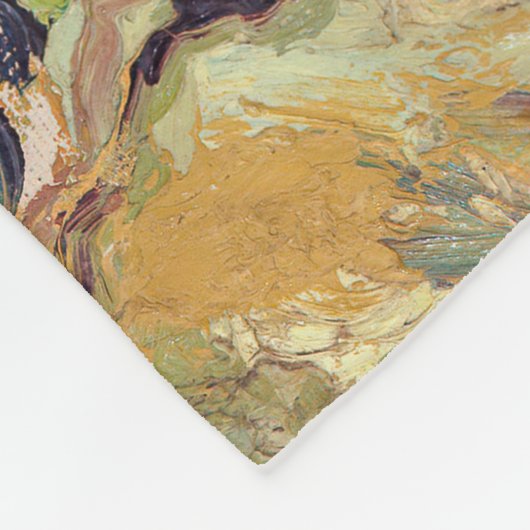 Vincent van Gogh - Häuser und Abbildung Fleecedecke (Ecke)