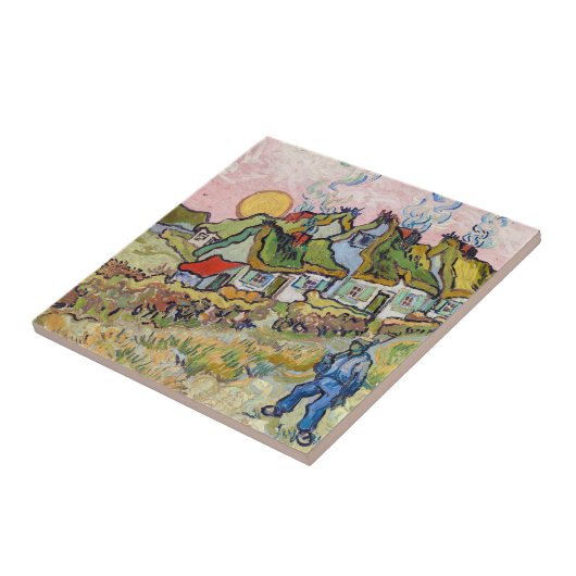 Vincent van Gogh - Häuser und Abbildung Fliese (Seite)