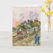 Vincent van Gogh - Häuser und Abbildung Karte (Gelbe Blume)