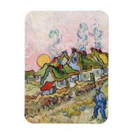 Vincent van Gogh - Häuser und Abbildung Magnet