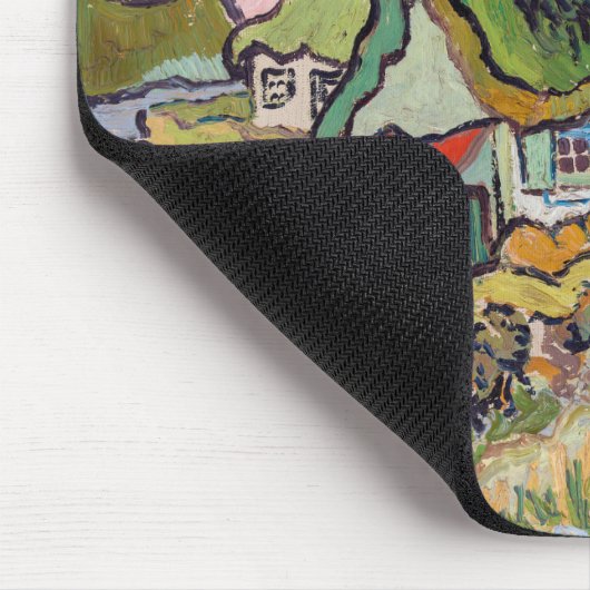 Vincent van Gogh - Häuser und Abbildung Mousepad (Ecke)