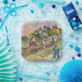 Vincent van Gogh - Häuser und Abbildung Pappteller (Party)