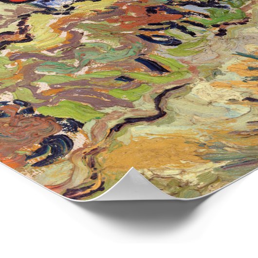 Vincent van Gogh - Häuser und Abbildung Poster (Ecke)