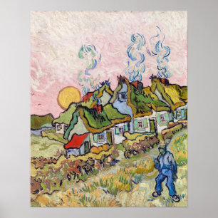 Vincent van Gogh - Häuser und Abbildung Poster