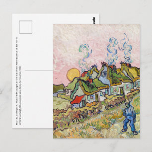 Vincent van Gogh - Häuser und Abbildung Postkarte