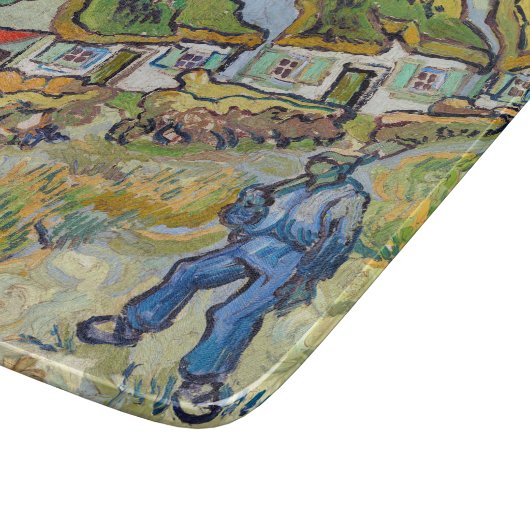 Vincent van Gogh - Häuser und Abbildung Schneidebrett (Ecke)