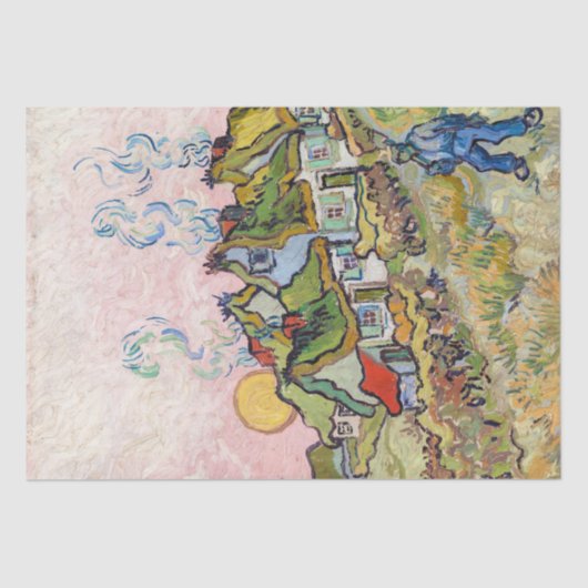 Vincent van Gogh - Häuser und Abbildung Seidenpapier (Vorderseite)