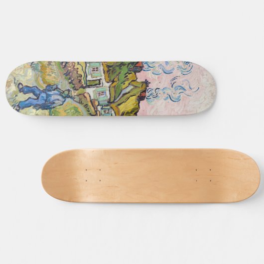 Vincent van Gogh - Häuser und Abbildung Skateboard (Horizontal)