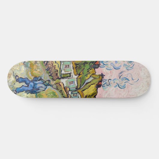 Vincent van Gogh - Häuser und Abbildung Skateboard (Horizontal)