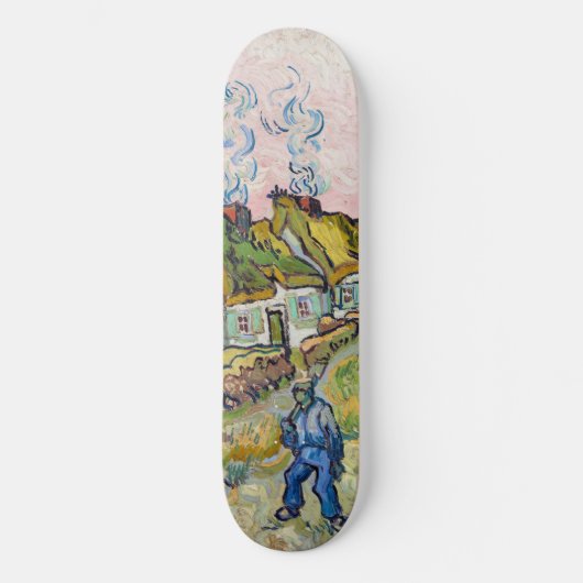 Vincent van Gogh - Häuser und Abbildung Skateboard (Vorderseite)