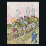 Vincent van Gogh - Häuser und Abbildung Tischdecke<br><div class="desc">Häuser und Abbildung / Strohdächer in der Sonnenscheinerinnerung des Nordens - Vincent van Gogh,  1890</div>