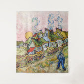 Vincent van Gogh - Häuser und Abbildung Wandteppich (Vorderseite)