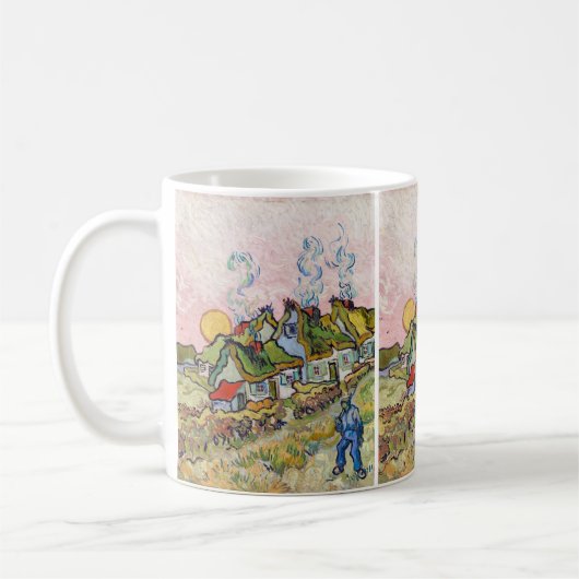 Vincent van Gogh - Häuser und Figur Kaffeetasse (Links)