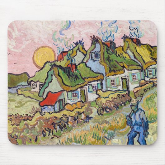 Vincent van Gogh - Häuser und Figur Mousepad (Vorne)