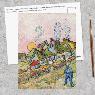 Vincent van Gogh - Häuser und Figur Postkarte