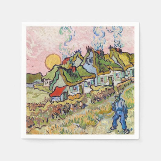 Vincent van Gogh - Häuser und Figur Serviette (Vorderseite)