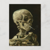 Vincent Van Gogh Head of A Skeleton mit Zigarette Postkarte (Vorderseite)