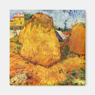 Vincent Van Gogh - Heuschober in der Provence Fine Magnet