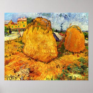 Vincent Van Gogh - Heuschober in der Provence Fine Poster