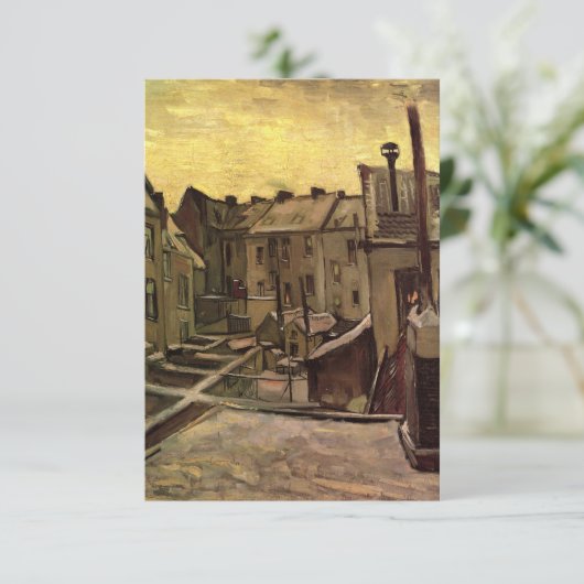 Vincent van Gogh, Hinterhof der alten Häuser, Antw Einladung (Stehend Vorderseite)