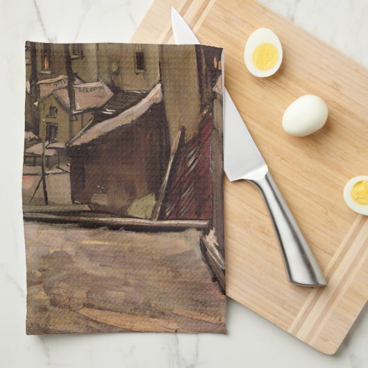 Vincent van Gogh, Hinterhof der alten Häuser, Antw Geschirrtuch (Viertel Falte)