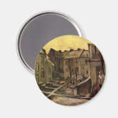 Vincent van Gogh, Hinterhof der alten Häuser, Antw Magnet (Vorderseite/Rückseite)