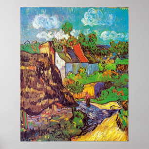 Vincent van Gogh Houses and Auvers Poster