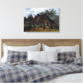 Vincent van Gogh Hütte und Frau mit Ziege Leinwanddruck (Insitu (Schlafzimmer))
