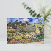 Vincent Van Gogh - Hütten in Cordeville Dankeskarte (Stehend Vorderseite)