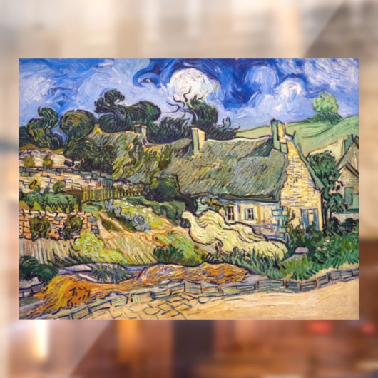 Vincent Van Gogh - Hütten in Cordeville Fensteraufkleber (Blatt 2)