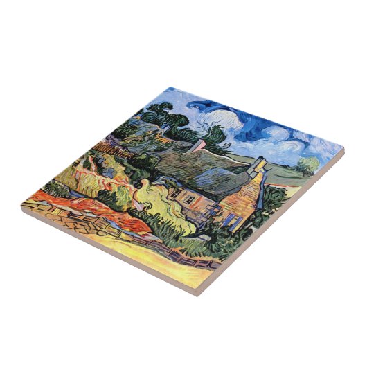 Vincent Van Gogh - Hütten in Cordeville Fliese (Seite)