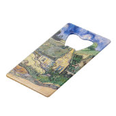 Vincent Van Gogh - Hütten in Cordeville Geldbeutel Flaschenöffner (Rückseite Schrägansicht)