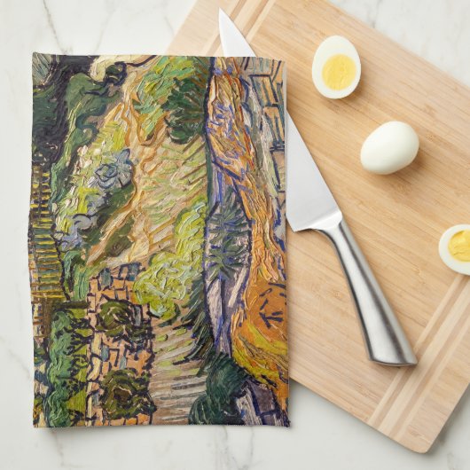 Vincent Van Gogh - Hütten in Cordeville Geschirrtuch (Viertel Falte)