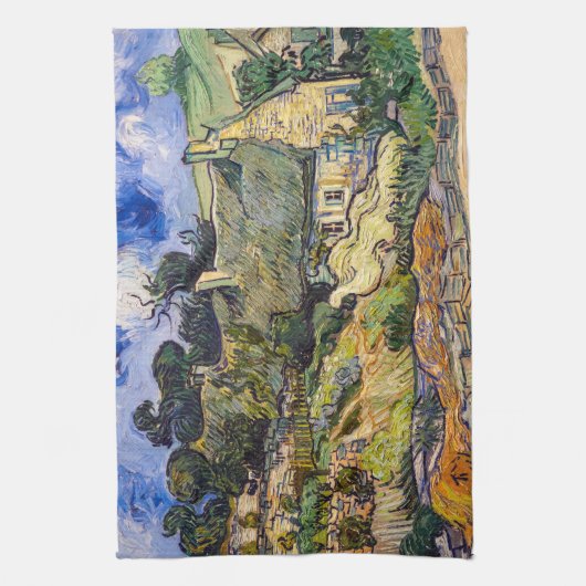 Vincent Van Gogh - Hütten in Cordeville Geschirrtuch (Vertikal)