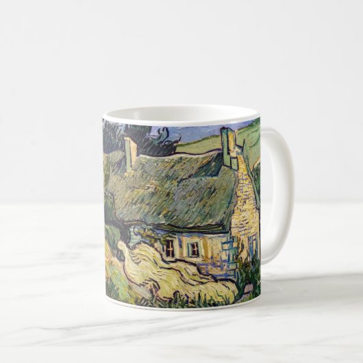 Vincent Van Gogh - Hütten in Cordeville Kaffeetasse (VorderseiteRechts)