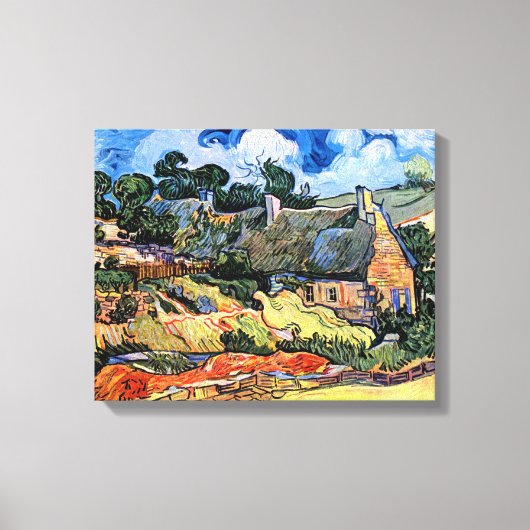 Vincent Van Gogh - Hütten in Cordeville Leinwanddruck (Vorderseite)