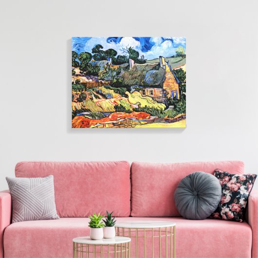 Vincent Van Gogh - Hütten in Cordeville Leinwanddruck (Insitu (Wohnzimmer))